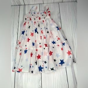NWOT Cat and Jack White dress with Blue and White Stars